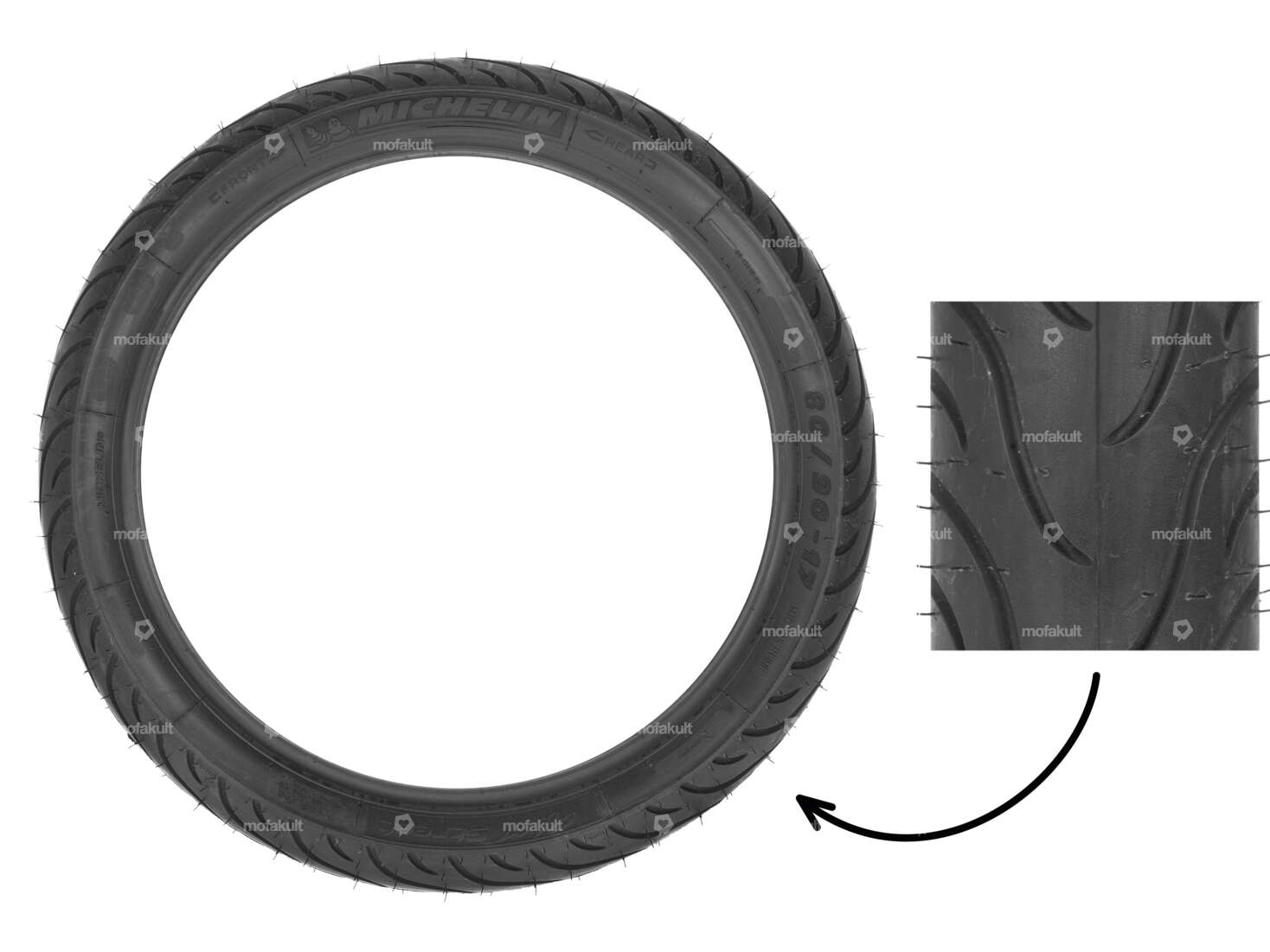 Pneumatici Michelin 80/90 x 17" Pilot Street semi-slick Carousel Image 1