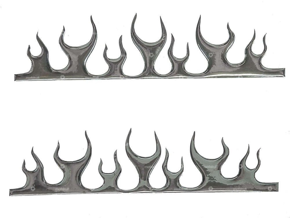 Flame gel adhesive set chrome Carousel Image 1