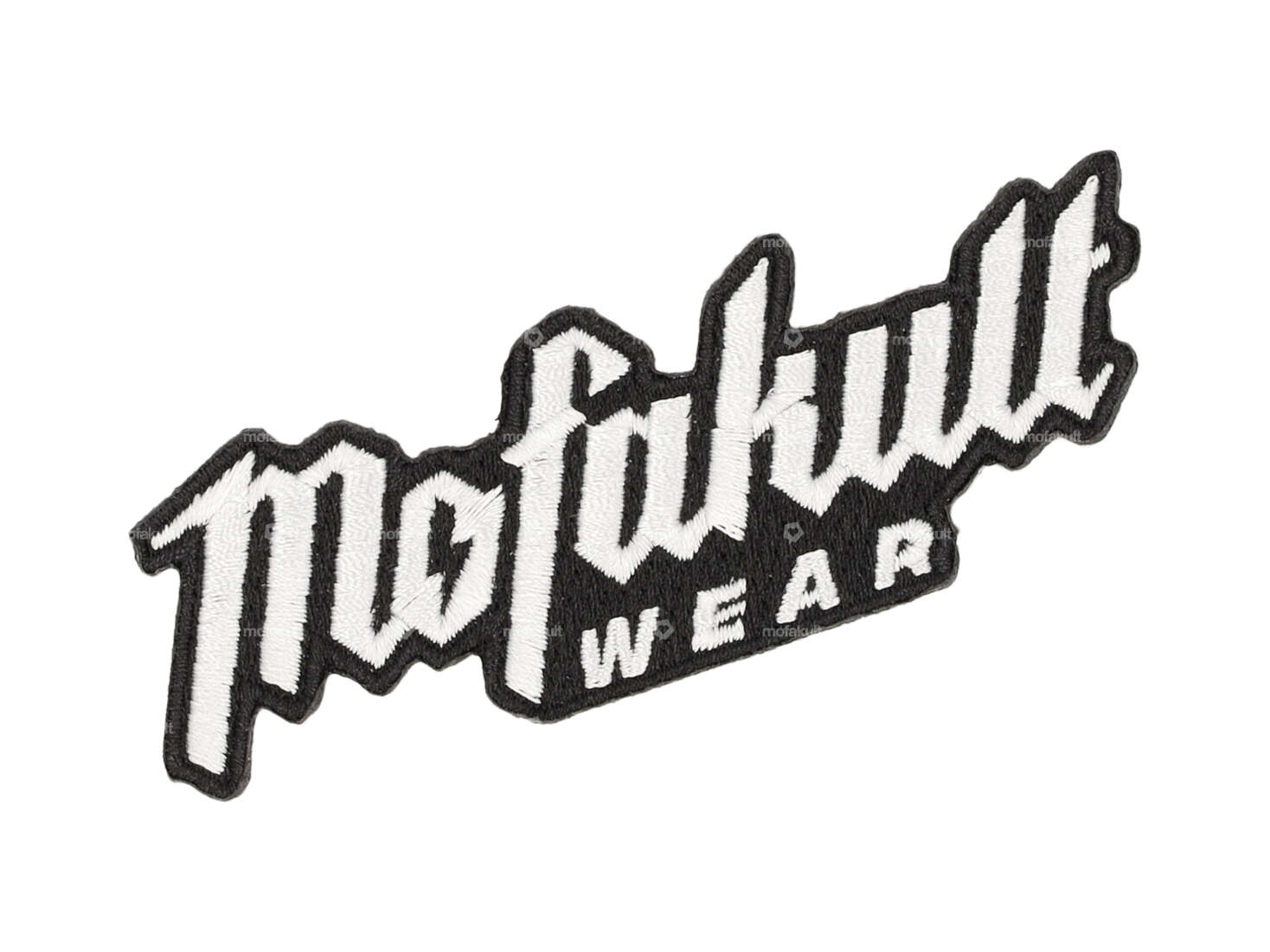 toppa mk-Merch "Mofakultwear" bianco / nero 95 x 30 mm Carousel Image 1