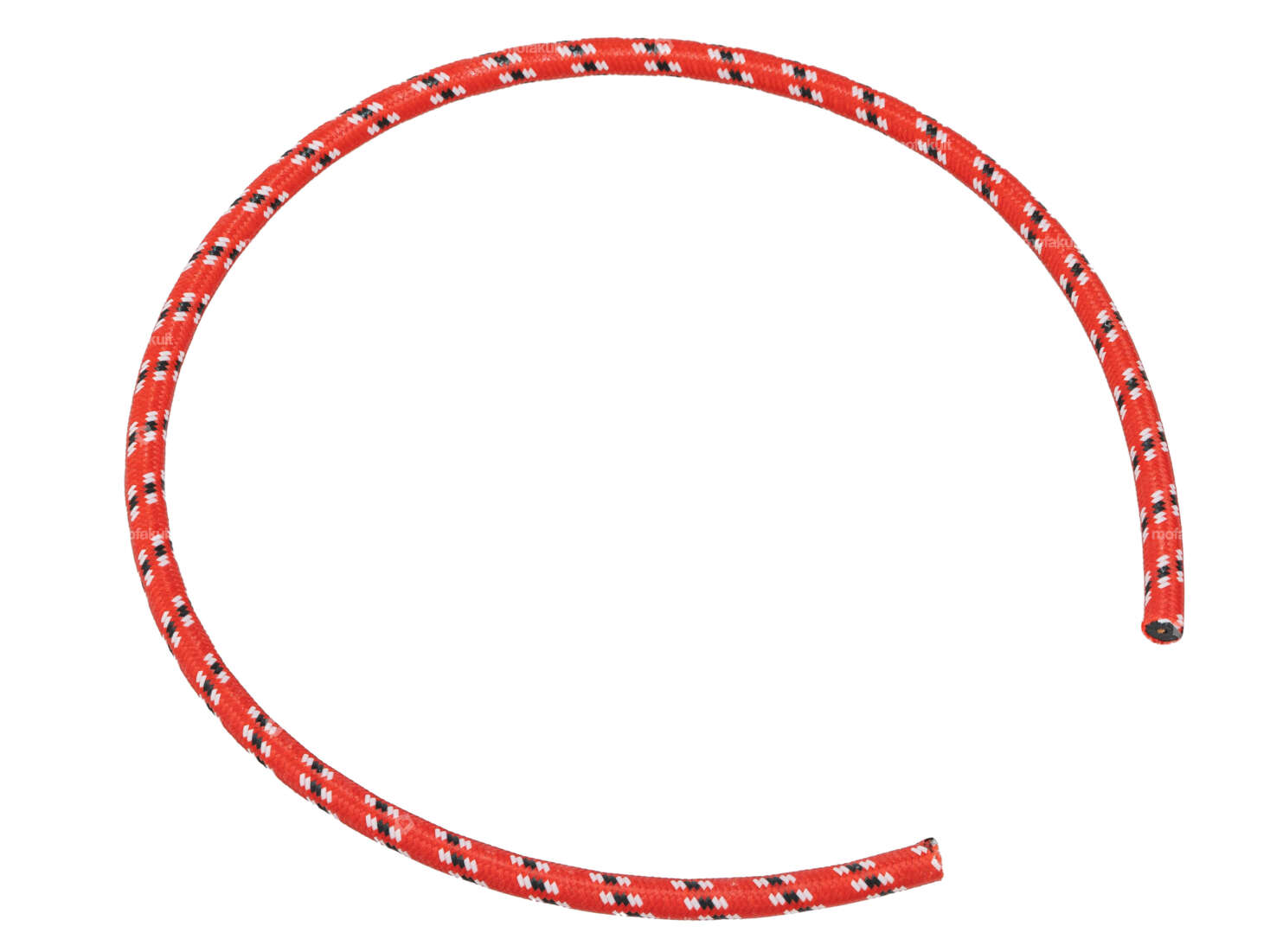 Zündkabel Ø 7 x 500 mm Textil rot / schwarz / weiss Carousel Image 1