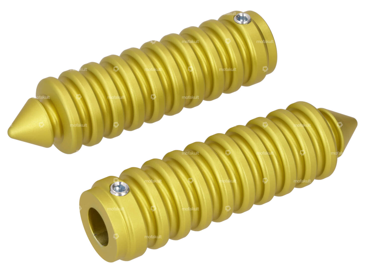 66HEROES footrests grooved pointed yellow-green Carousel Image 1