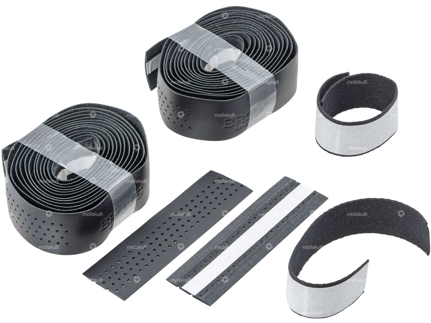 BROOKS nastro manubrio in vera pelle nero Carousel Image 1