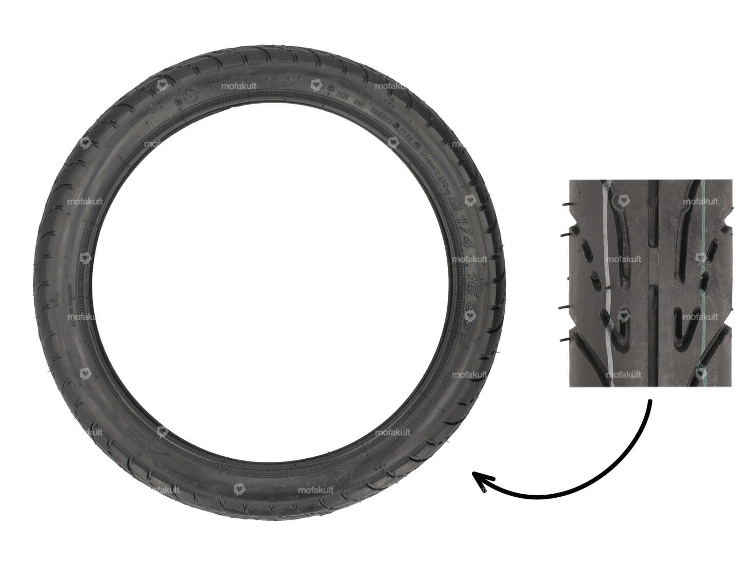 VeeRubber 2.25 x 16" tires VRM093M (V093) Semi-Slick Carousel Image 1