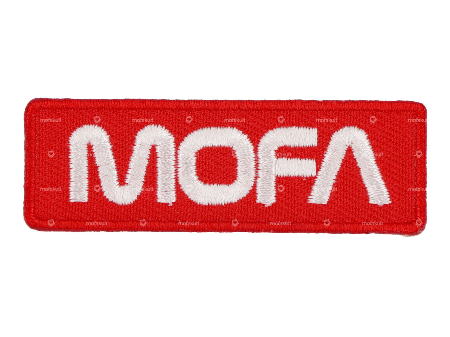 mk-Merch Aufnäher «MOFA» 60 x 20 mm rot / weiss Carousel Image 1