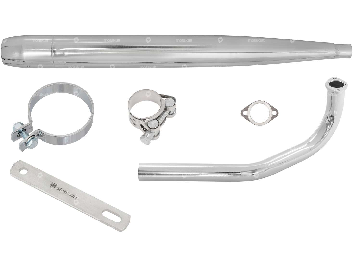 swiing® ingenious resonance exhaust set Ø 28 / 70 mm | Tomos Sprint, Quadro, Classic, Roadie Carousel Image 1