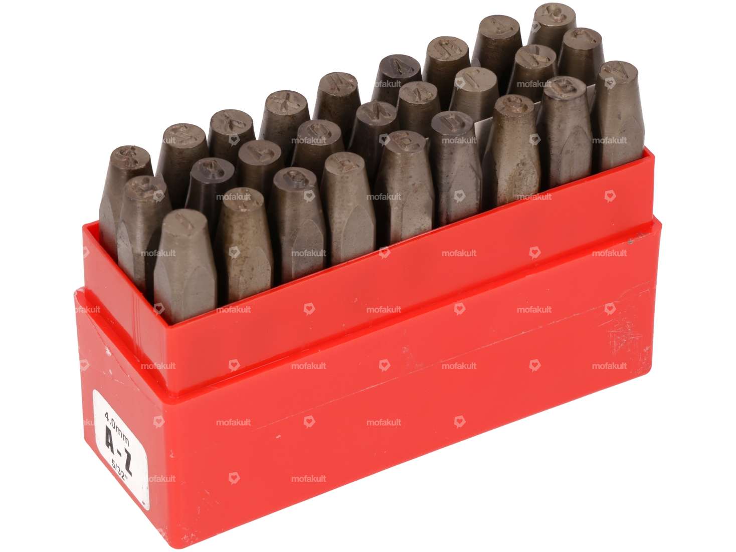 Set di lettere punzonate da 4 mm 27 pezzi. Carousel Image 1