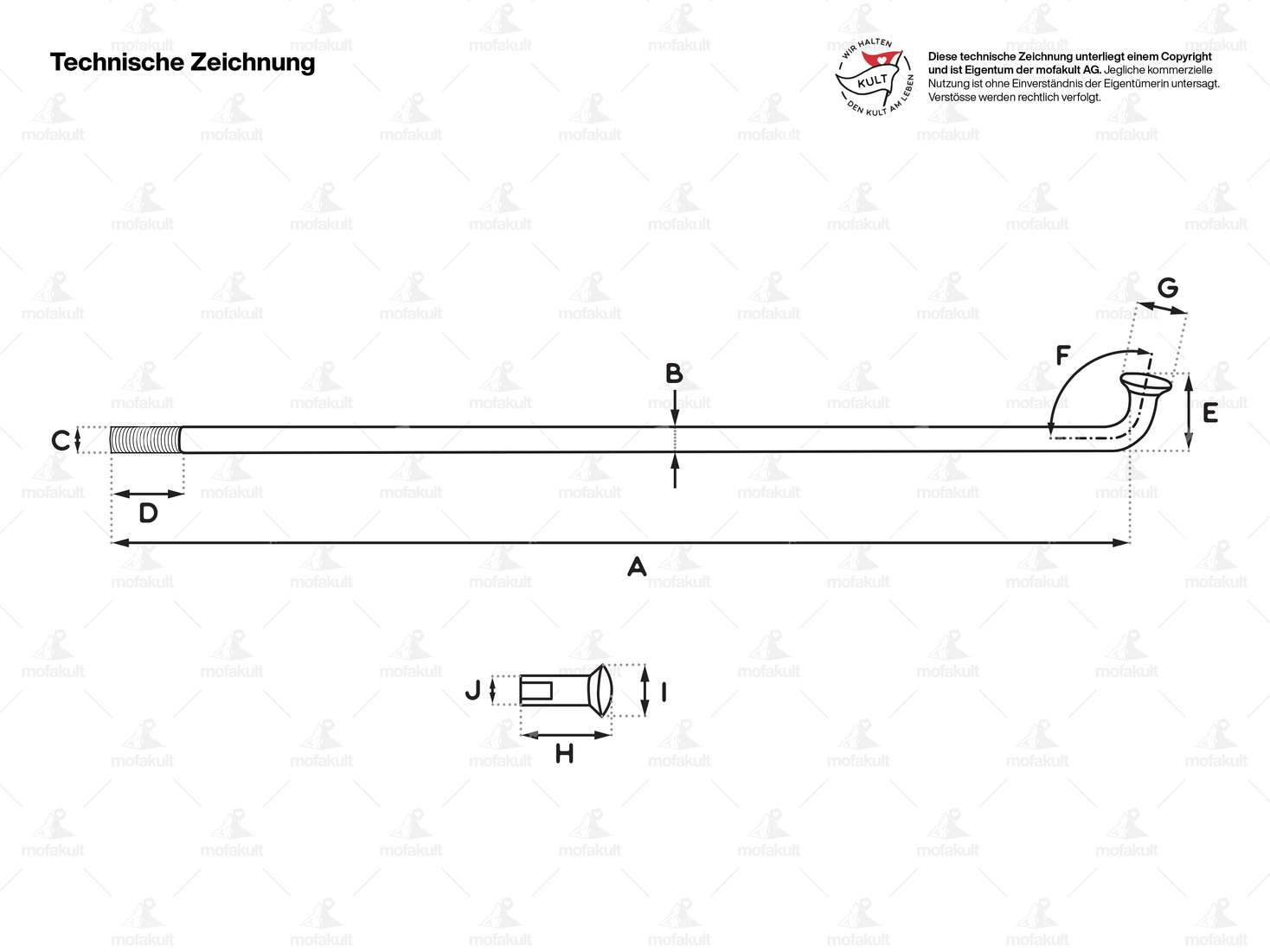 GPO Speichen-Set inkl. Nippel (2.9 x 198 mm) Inox Carousel Image 2