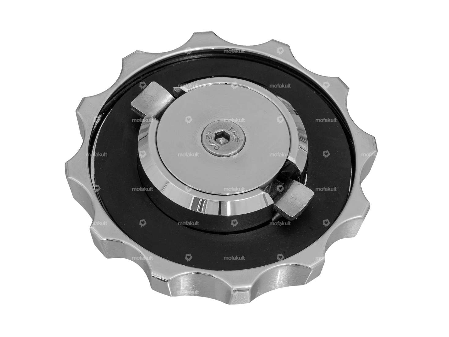 66HEROES tappo benzina "Croce di Ferro" baionetta 40 mm cromo Carousel Image 2