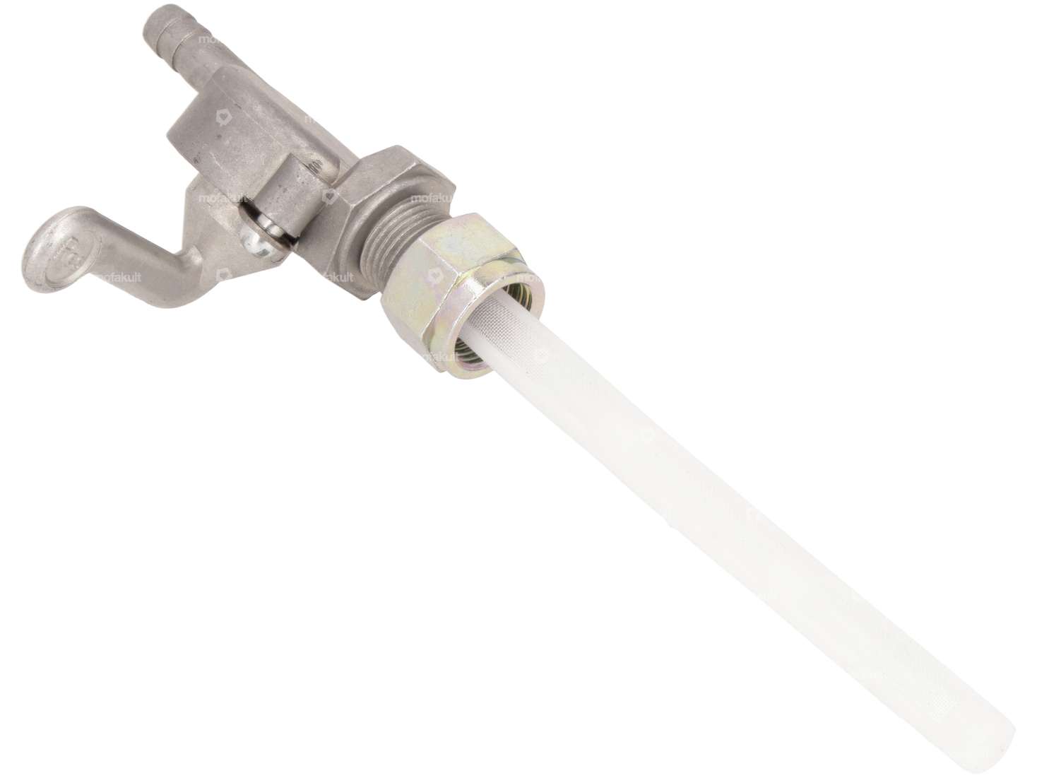 OMG rubinetto per benzina verticale M12x1 con leva (da avvitare) in uscita in basso Carousel Image 3