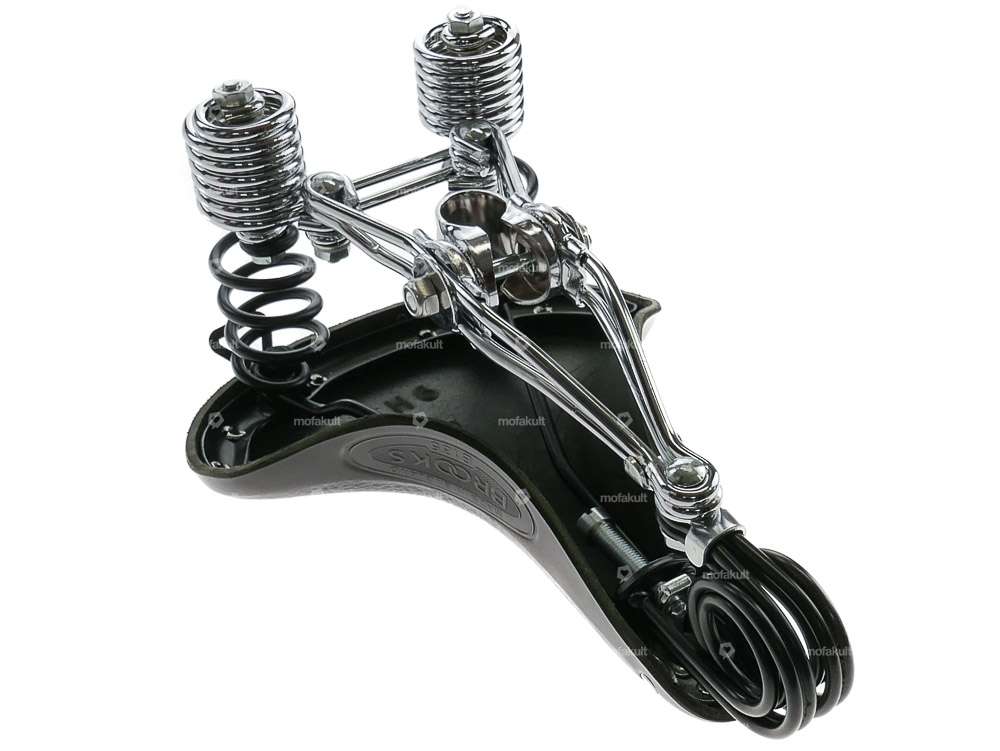 BROOKS sella in pelle nera Carousel Image 2