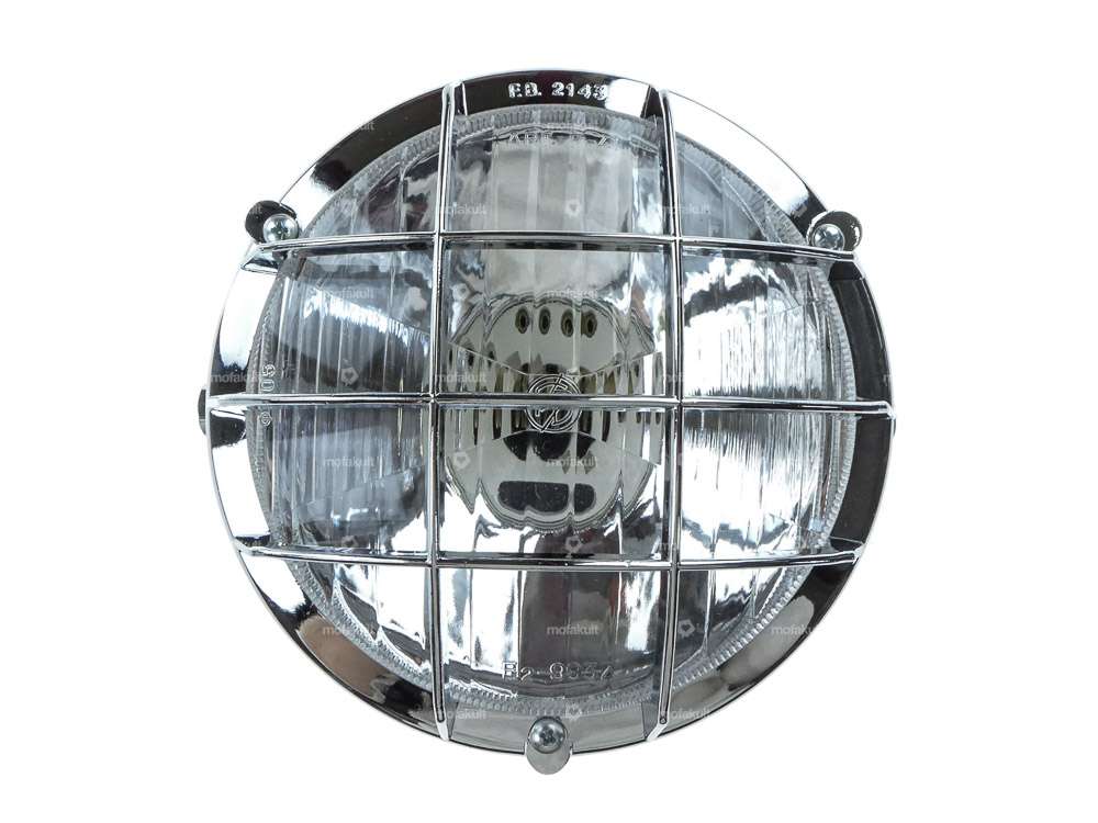 Headlights round black with grille Carousel Image 2