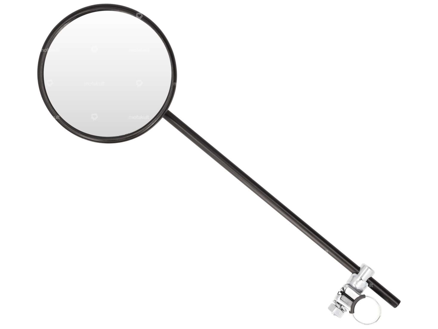 Specchio Bumm rotondo inox nero Carousel Image 1