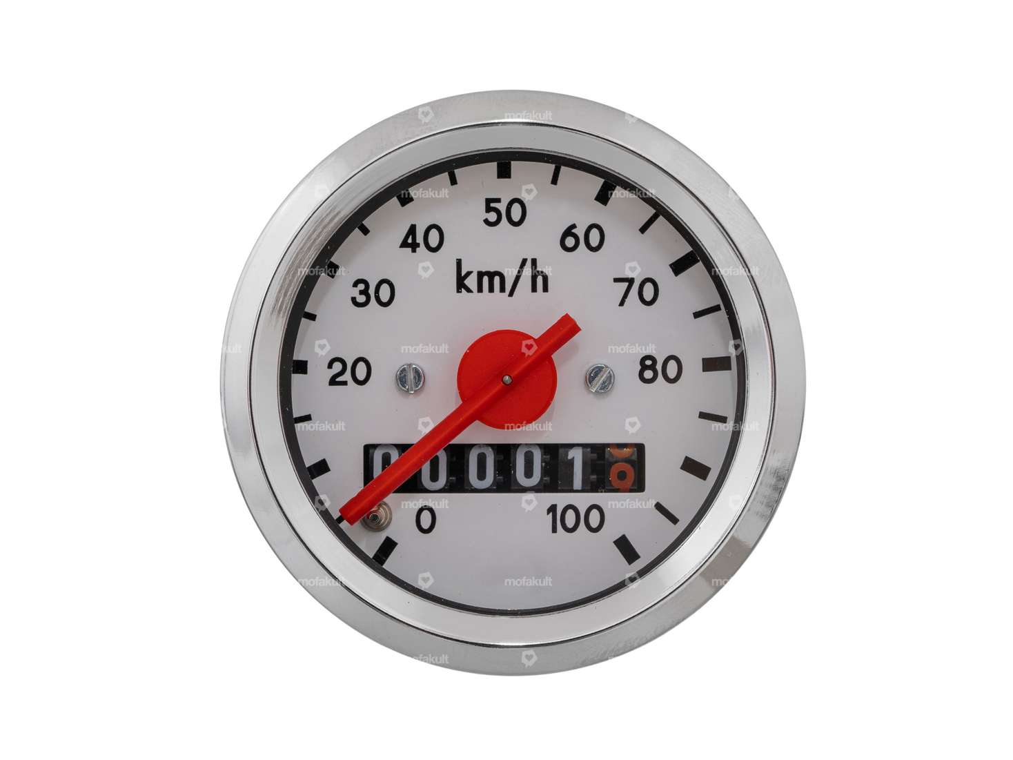 Tachimetro 100 km/h Ø 48 mm (quadrante bianco) Carousel Image 2