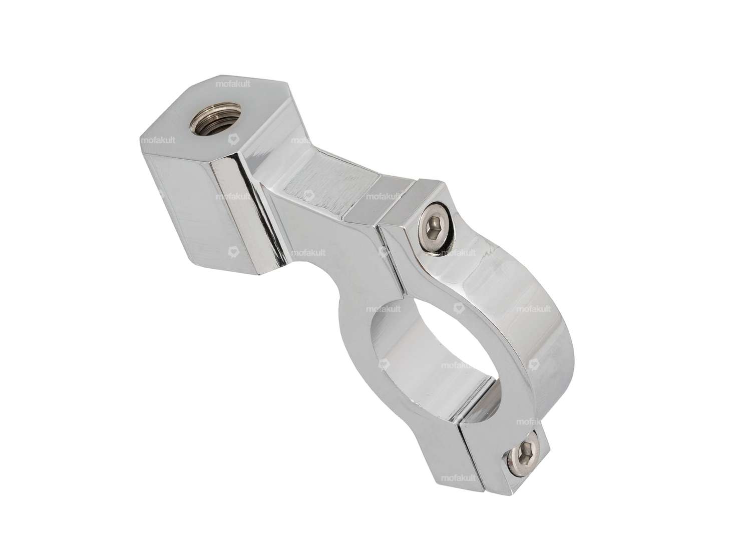 Staffa per specchio M8 alluminio cromo Carousel Image 1