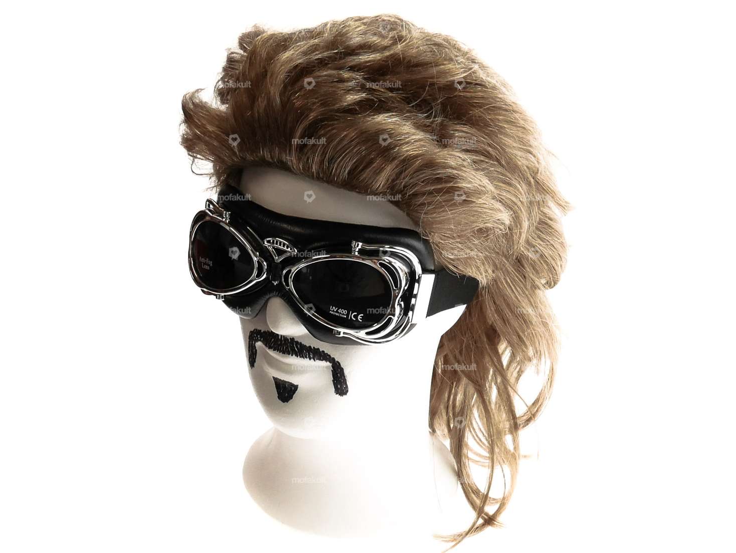 Fliegerbrille Vintage Chrom Carousel Image 2