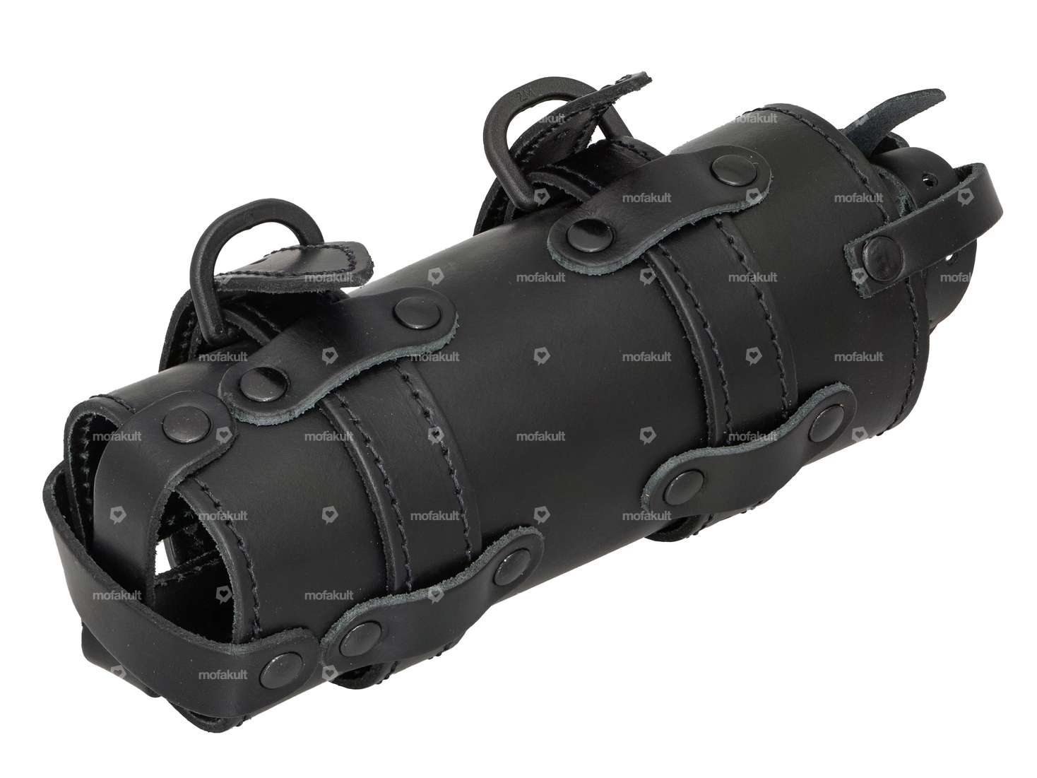 Flaschenhalter Leder schwarz Carousel Image 2