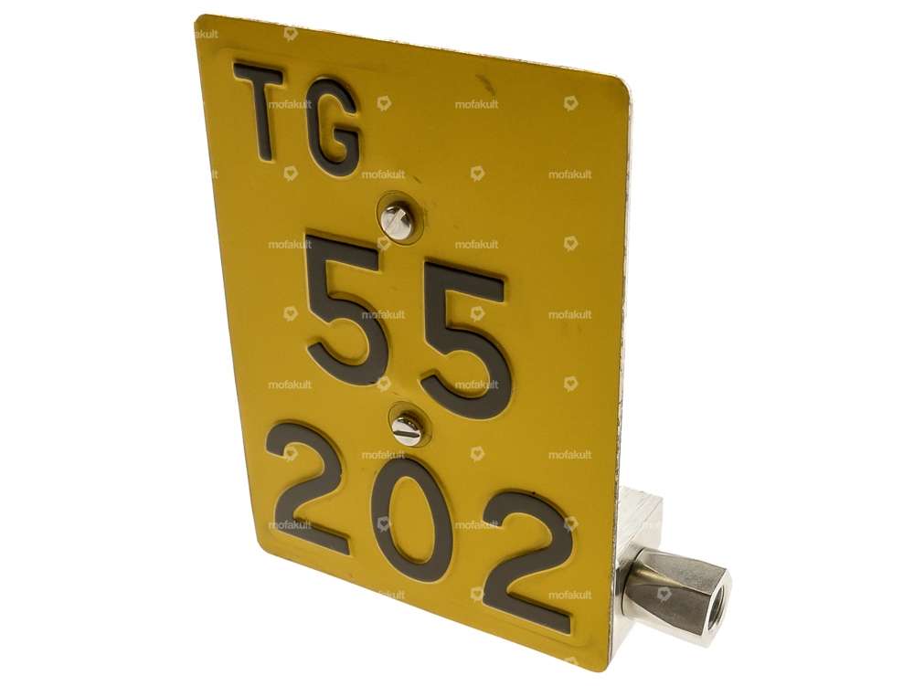 66HEROES Nummernschildhalter seitlich links (CH-Version) Inox Carousel Image 3