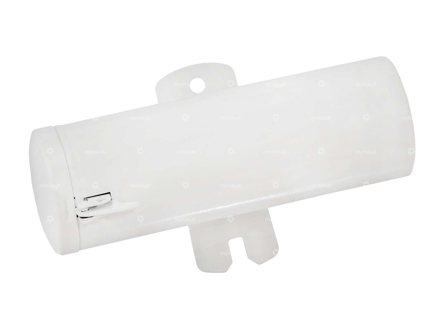 Cassetta degli attrezzi in lamiera rotonda bianca Carousel Image 1