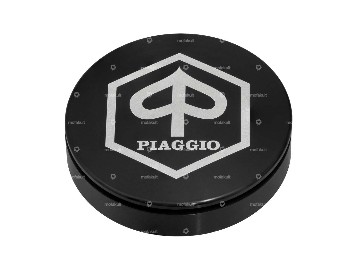 66HEROES Ghiera tachimetro Ø 48 mm "Piaggio" nera | Piaggio Ciao, SI, Bravo, Boxer Carousel Image 1