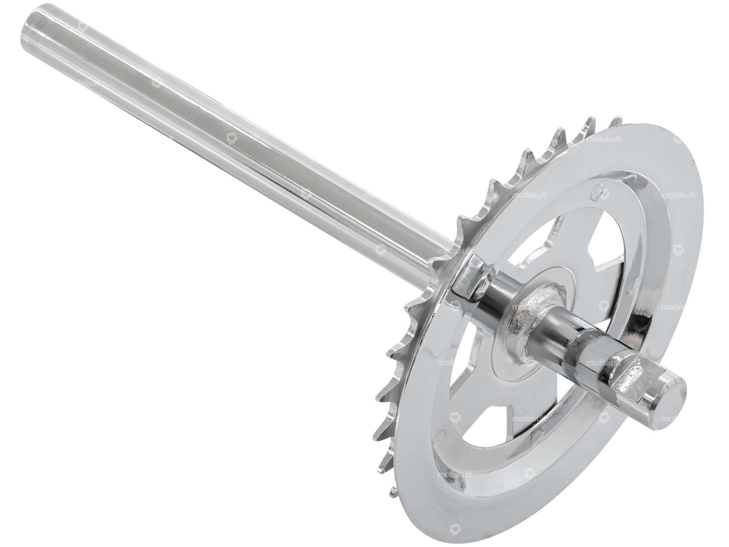 Asse pedale GPO 28 T. cava cromata | Piaggio Ciao Carousel Image 1