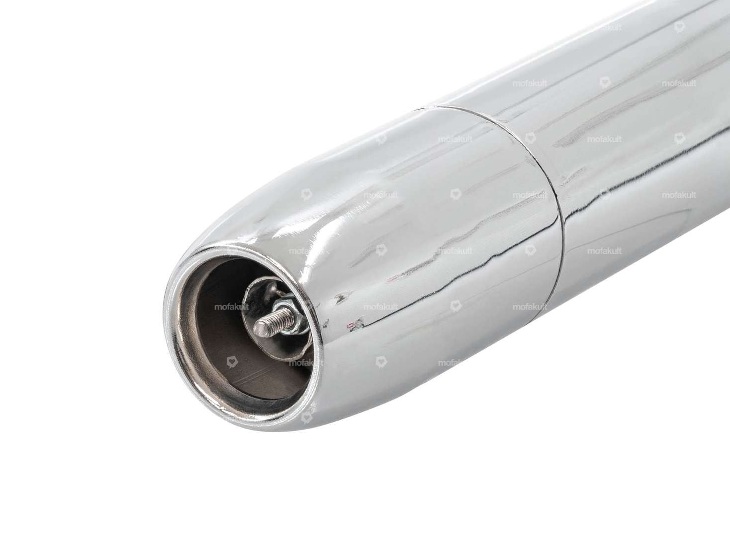 Sigaro Bullet Ø 28 / 70 mm cromo (scarico reso) Carousel Image 3