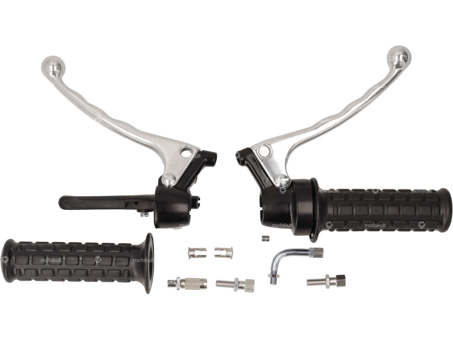 Set di maniglie Lusito a blocco automatico nero Carousel Image 1