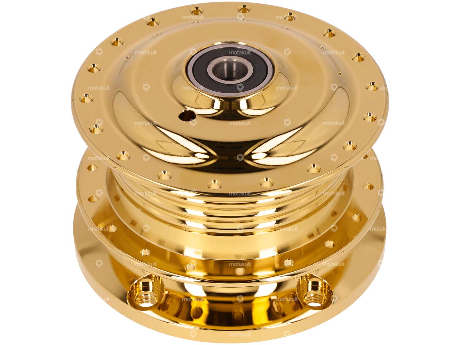 swiing® ingenious wheel hub spoked rim with disc brake gold Carousel Image 2