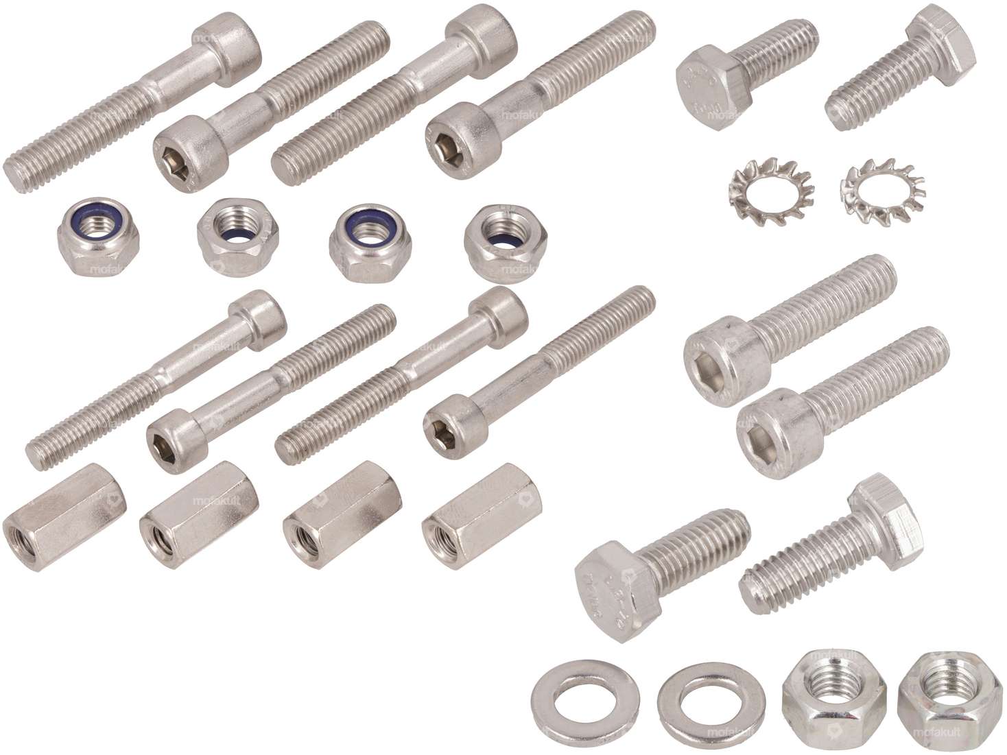 swiing® set di viti di rilancio forcella EBR "Staco" e "Jumpy" Inox | Pony GTX, Cross 521 Carousel Image 1