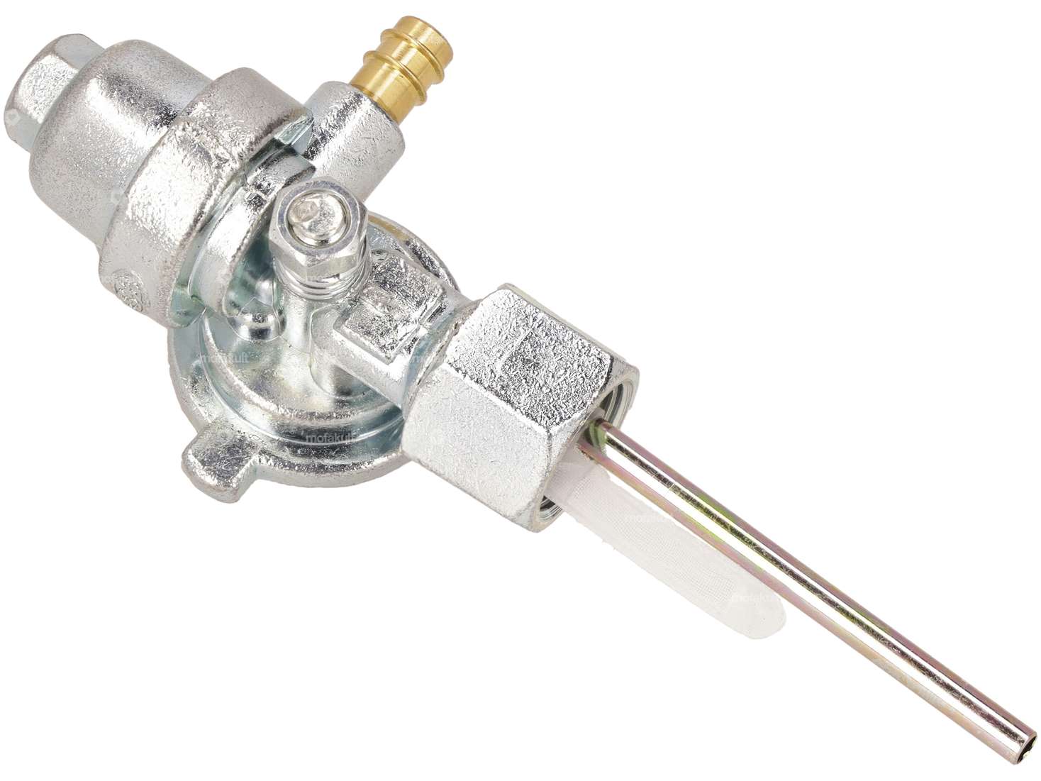 Benzinhahn senkrecht M15x1 (mit Überwurfmutter rechts abgehend | Yamaha FS1, DT / Suzuki TSX Carousel Image 3