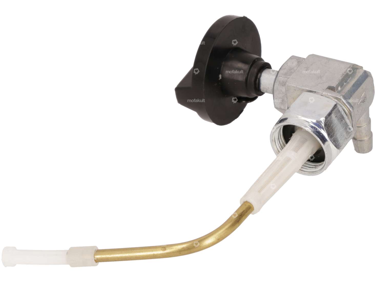 Rubinetto benzina verticale M16x1 (con dado raccordo) uscita destra | KTM Hobby III, GP40, Foxi Carousel Image 3