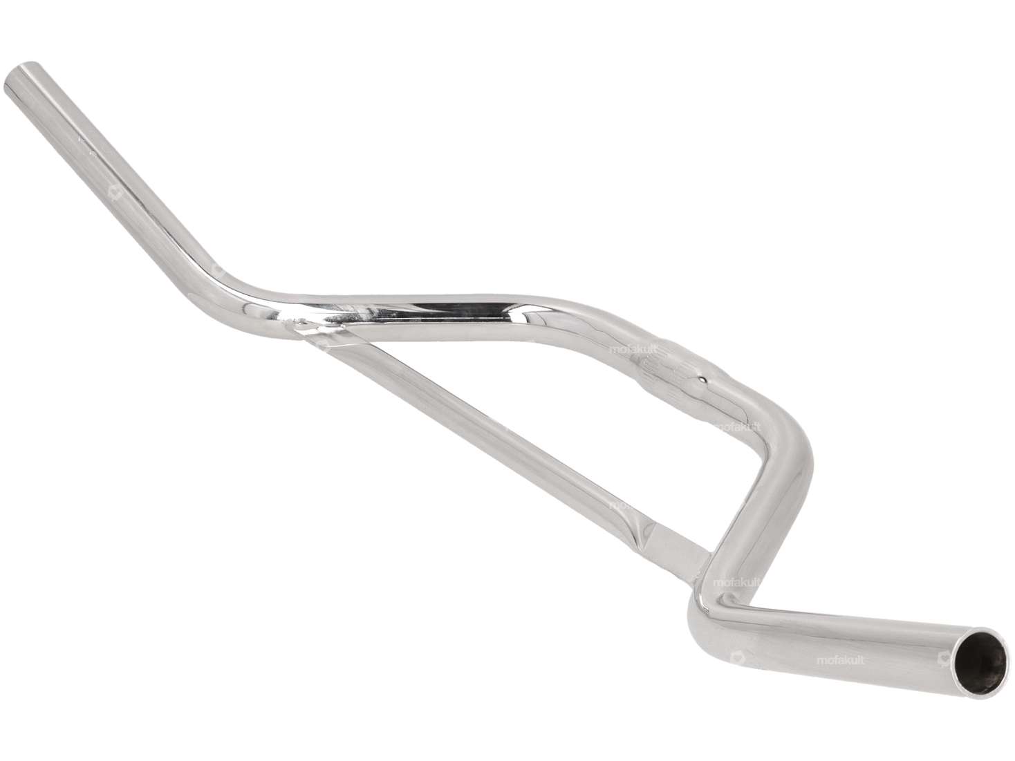 Attacco manubrio 15 cm curvo con puntone cromato Carousel Image 2