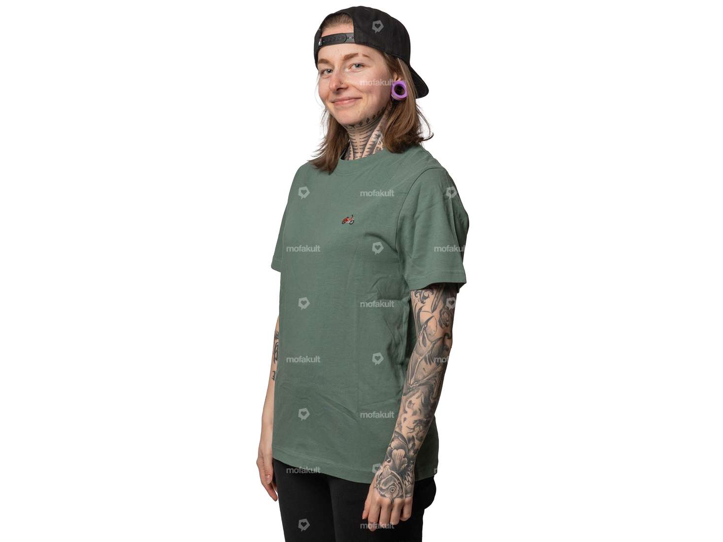 mk-Merch T-shirt "Maxi Tuning" petrol Carousel Image 2