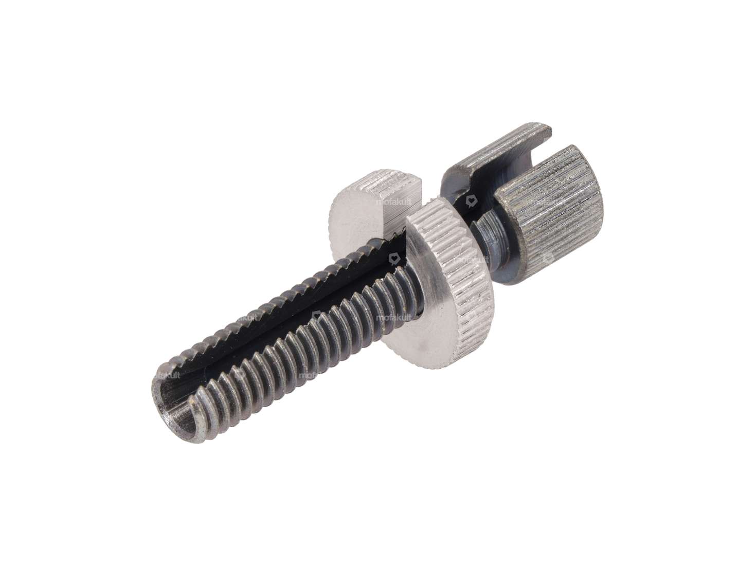 Stellschraube M8x45 mm Kontermutter gerändelt Carousel Image 1