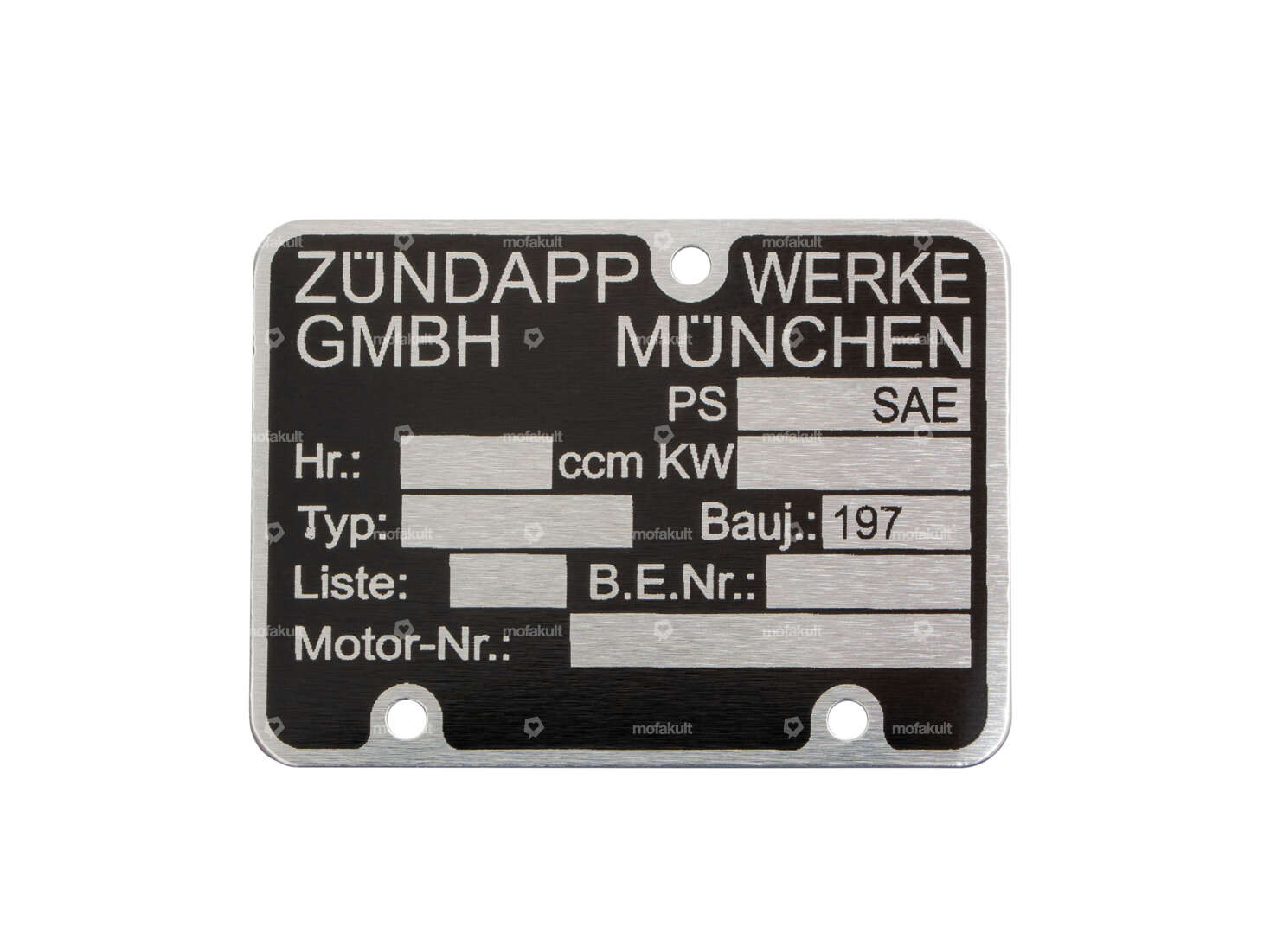 Motorenschild Zündapp Carousel Image 1