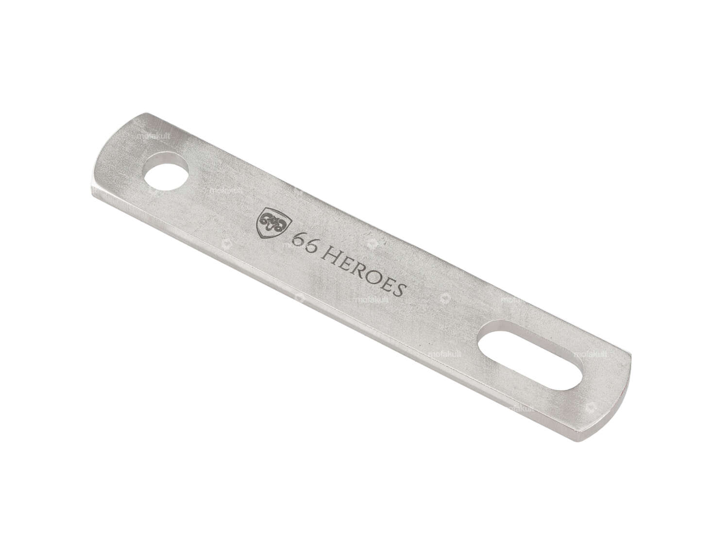 66HEROES Staffa di scarico 75 mm piatta Inox Carousel Image 1