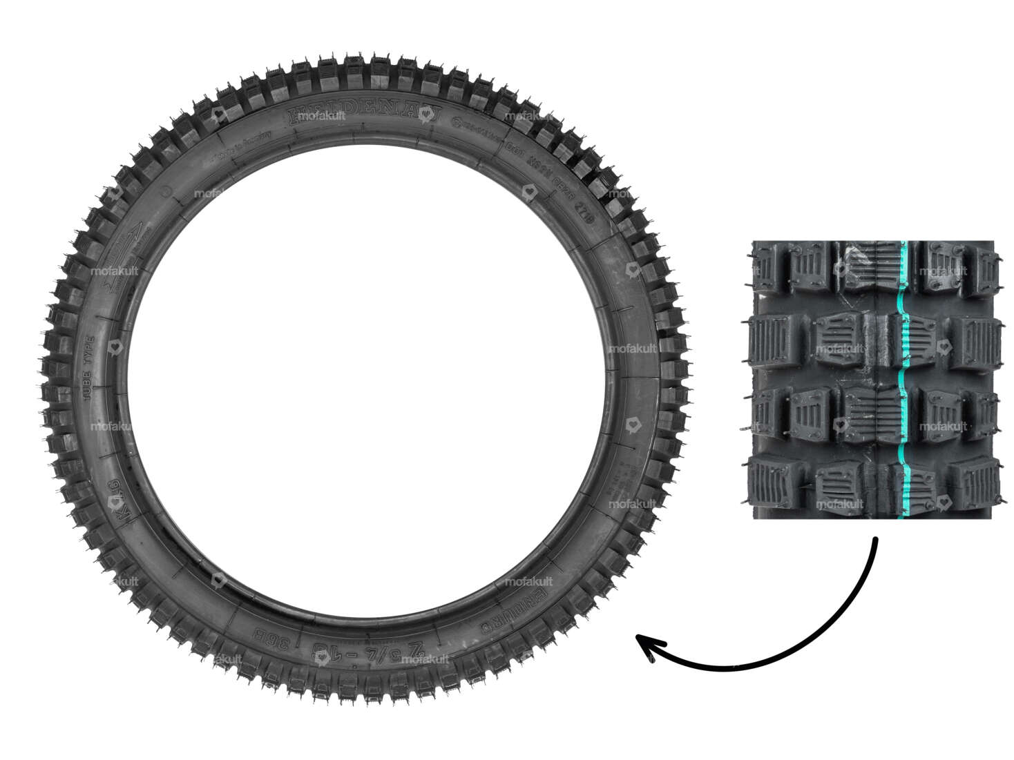 Pneumatici Heidenau 2,75 x 16" con borchie K46 Carousel Image 1