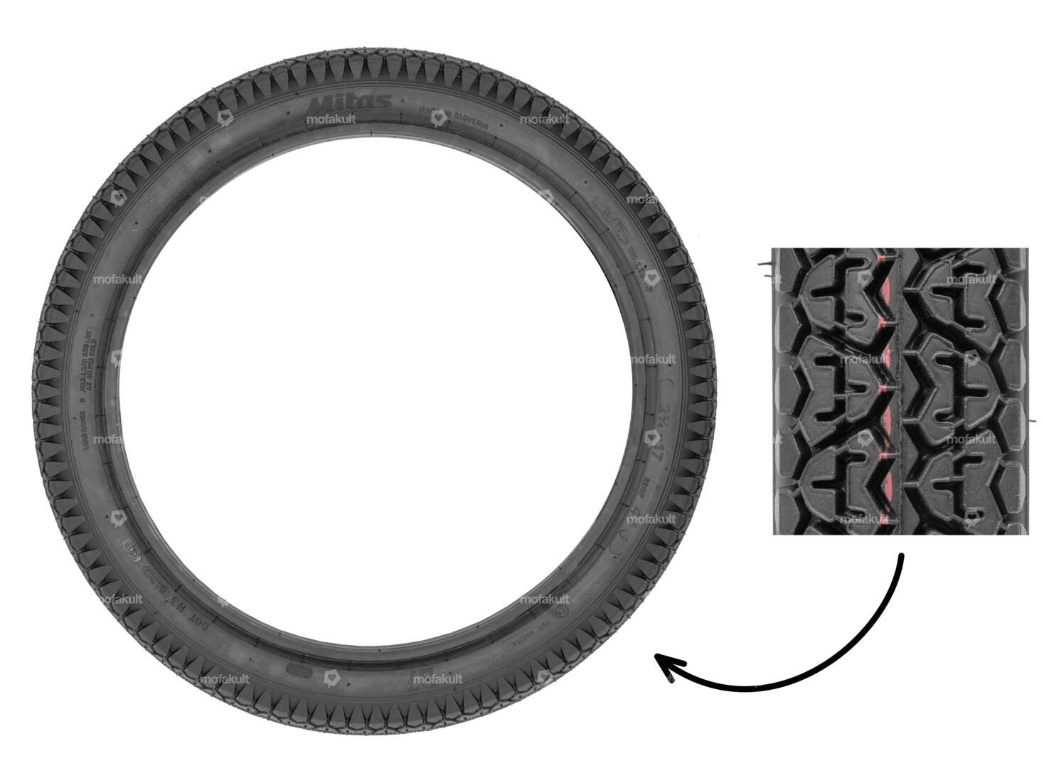 Mitas 2.75 x 17" tires B7 Allround Carousel Image 1