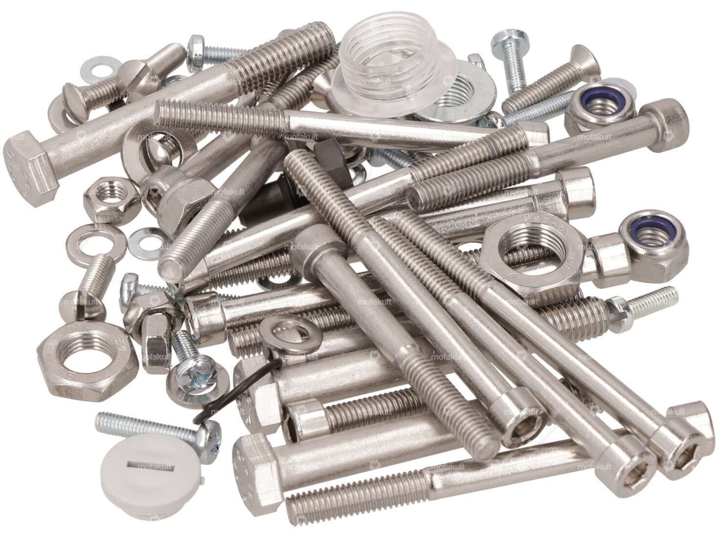 swiing® set di viti di rilancio Motore Inox | Sachs 505/1, 505/2, 505/3, 535/1 Carousel Image 1