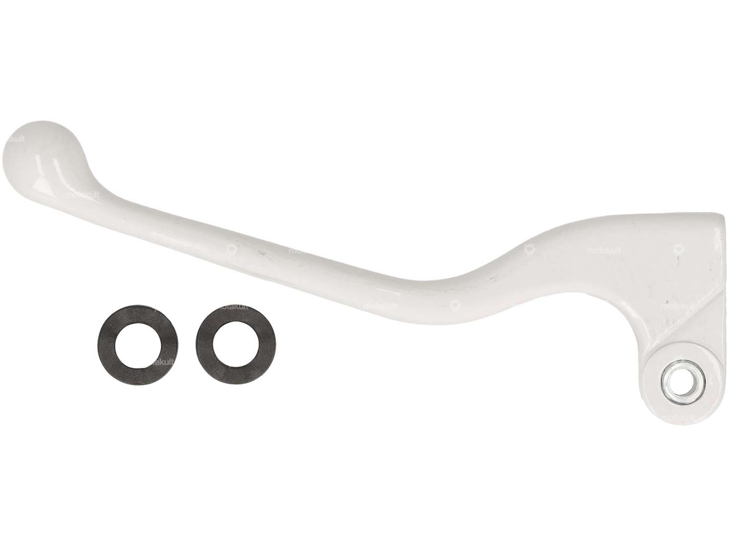 Domino Bremshebel links kurz Alu weiss NOS Carousel Image 1