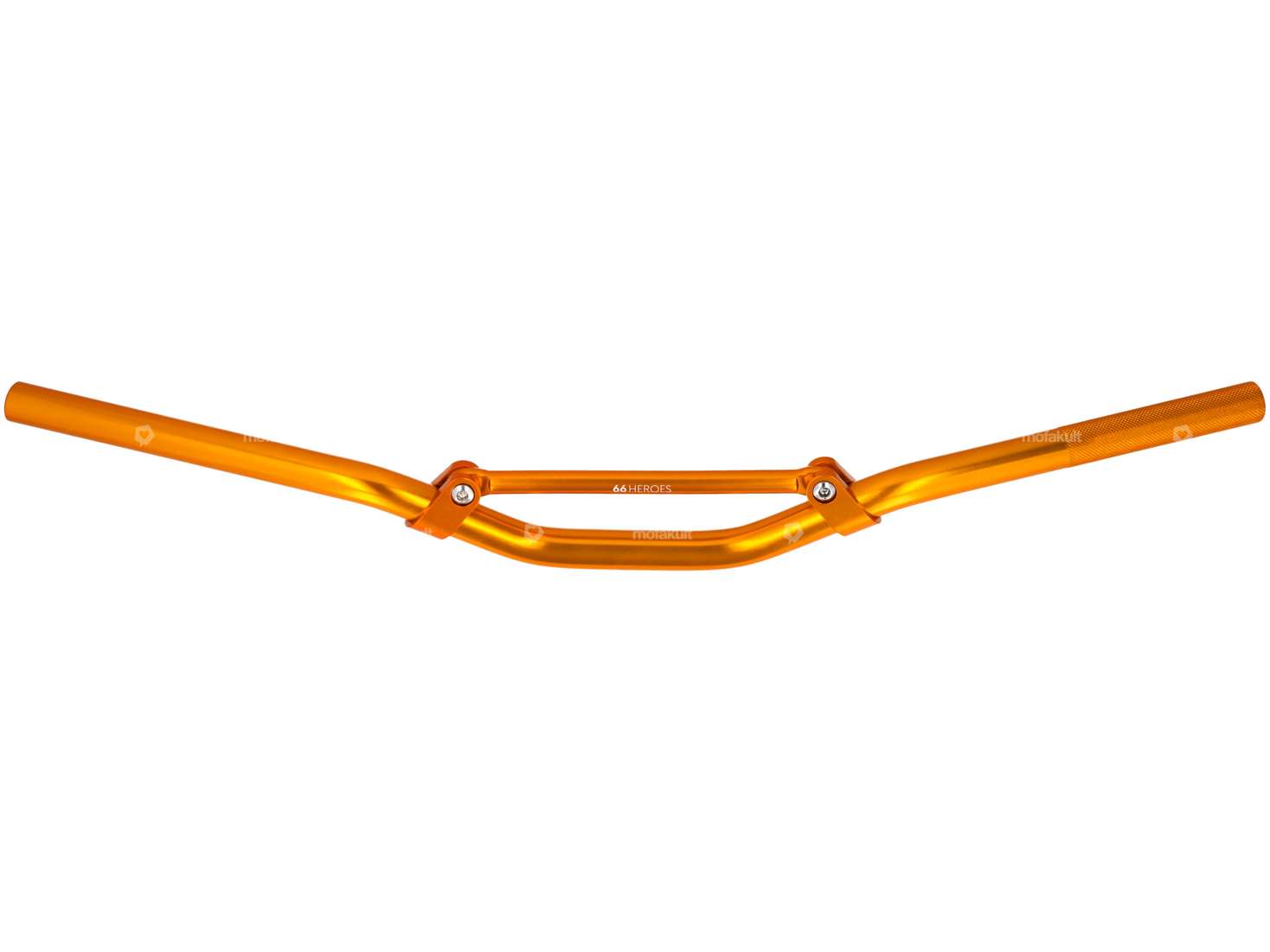 66HEROES Piastra manubrio forcella 7 cm alluminio oro Carousel Image 1