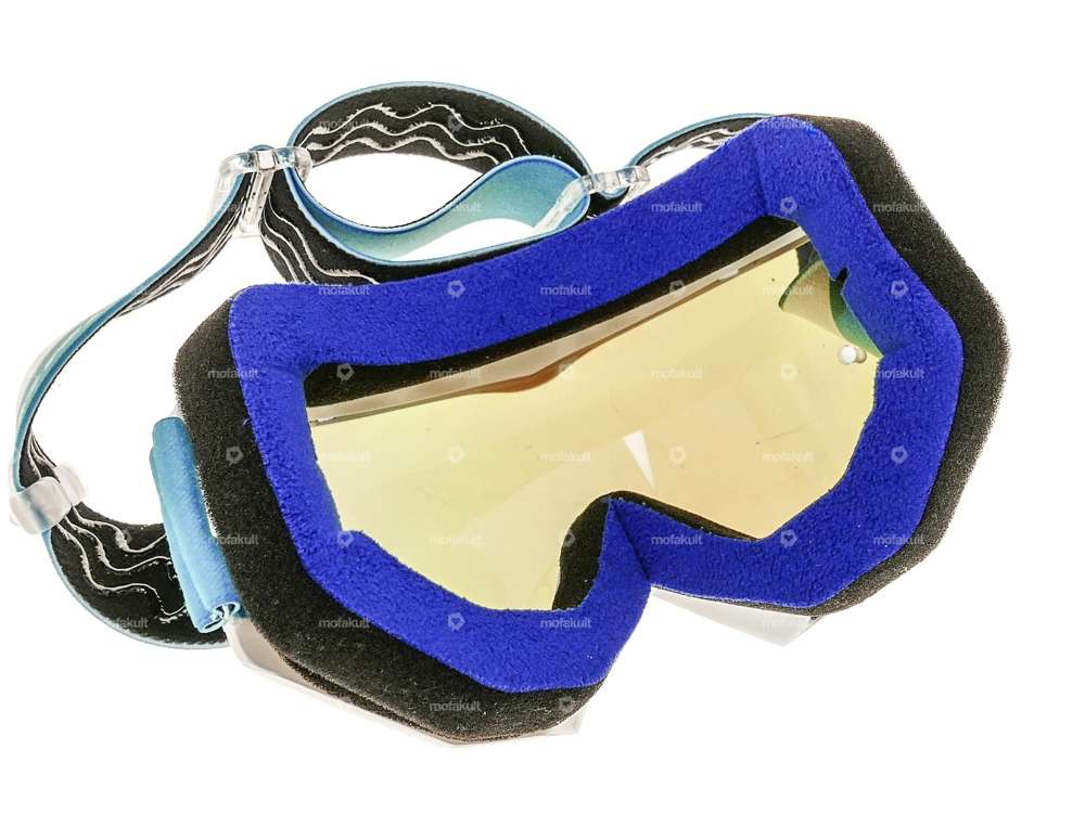 ProGrip Brille MX 3201 Raceline weiss blau verspiegelt Carousel Image 3