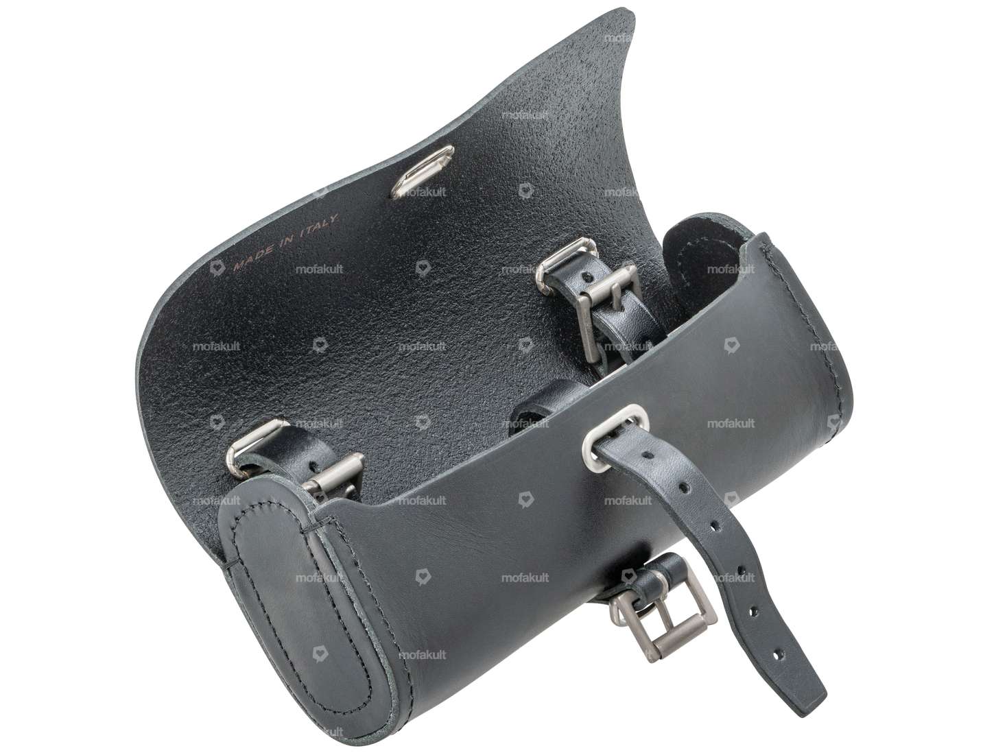 BROOKS borsa da sella ovale in pelle nera Carousel Image 3