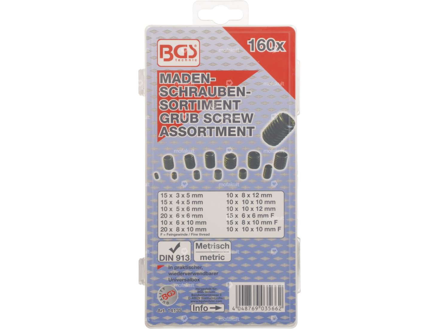 Assortimento di viti BGS M3 - M10 160 pz. Carousel Image 2