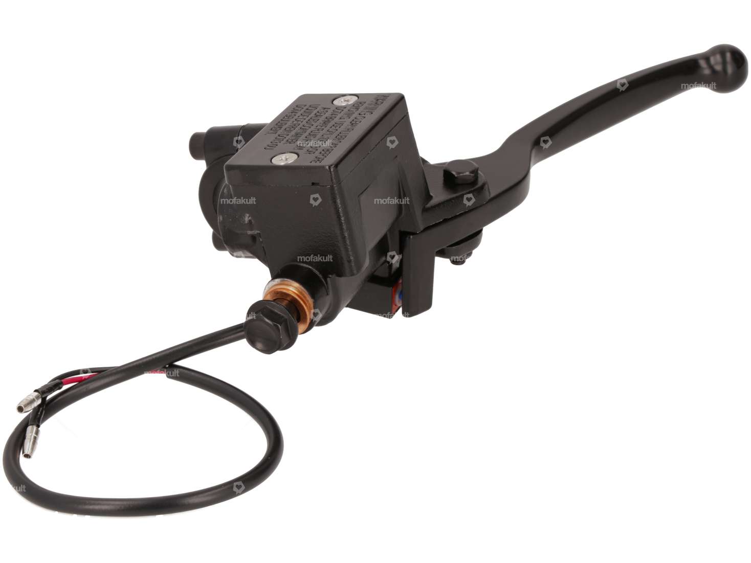 Leva del freno a disco sinistra con serbatoio dell'olio nero Carousel Image 3