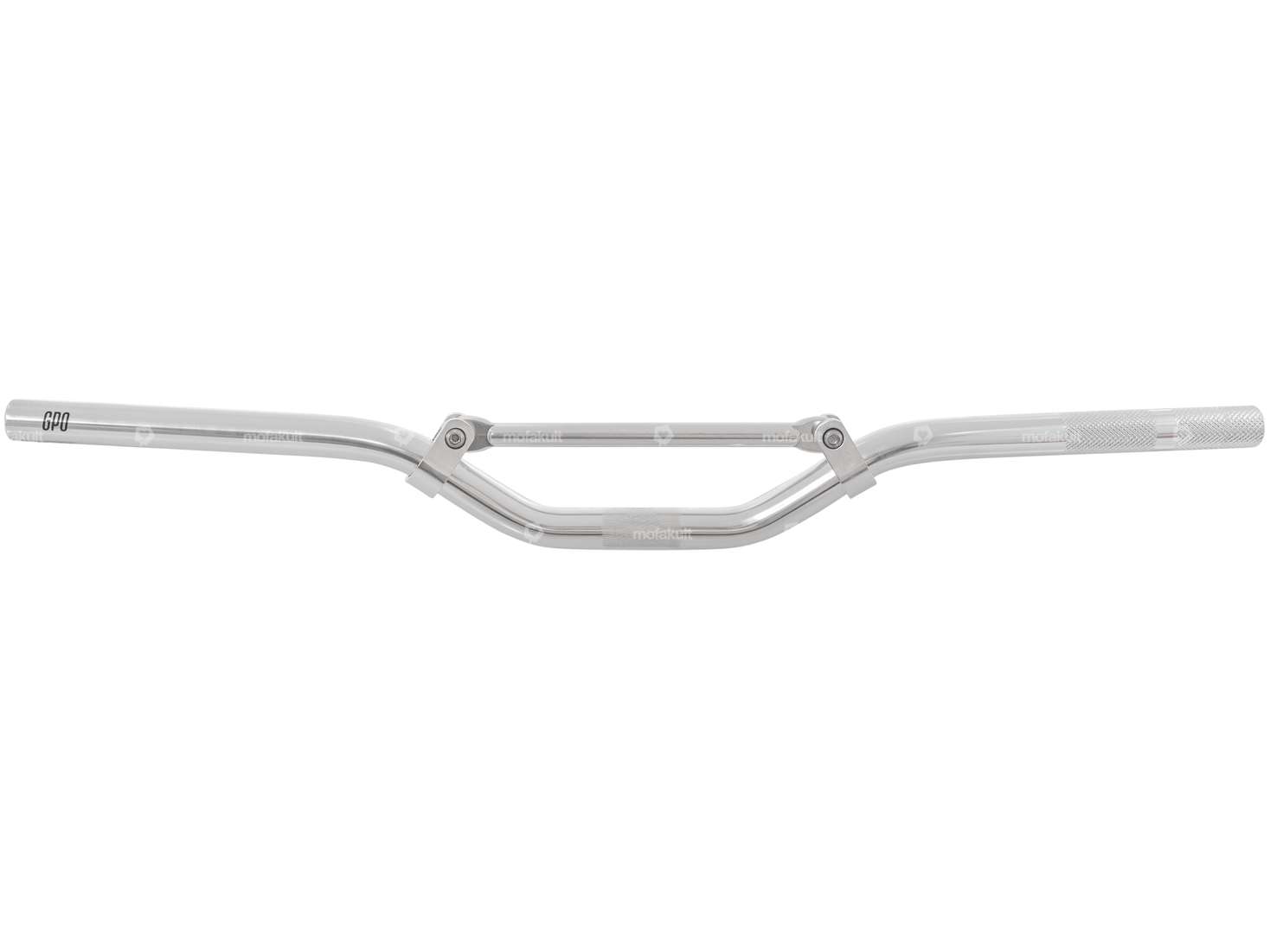 GPO racing handlebar fork plate 7 cm aluminum silver Carousel Image 1