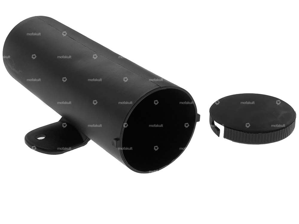 Cassetta porta attrezzi rotonda in plastica nera Carousel Image 1