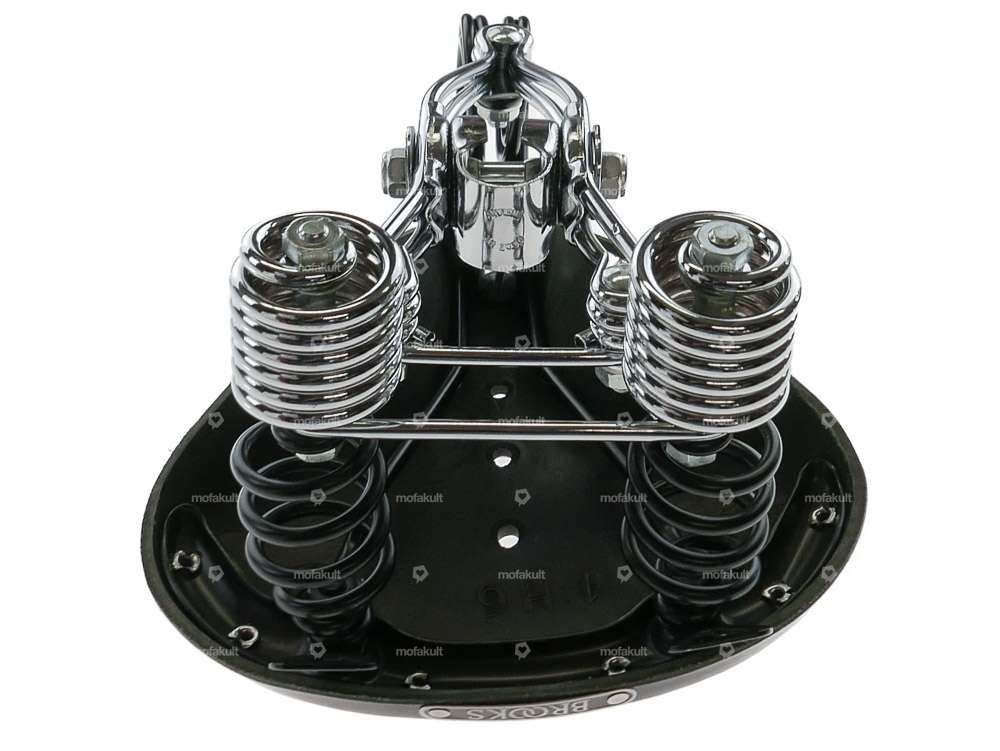 BROOKS sella in pelle nera Carousel Image 3