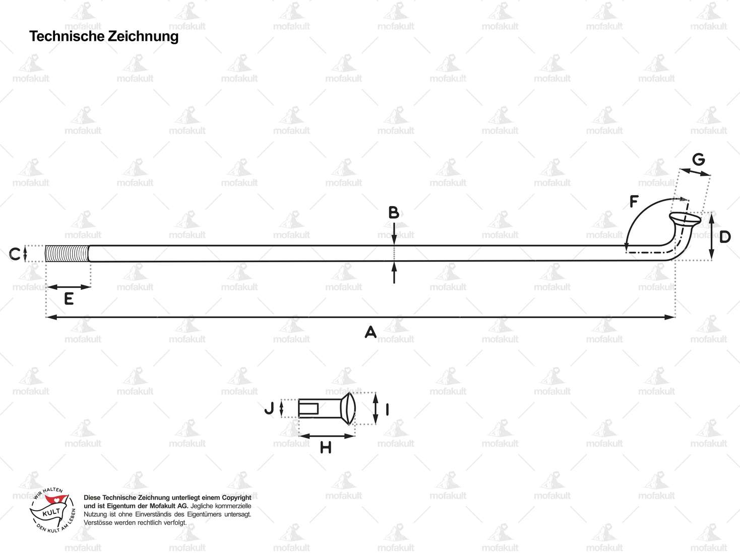 Set di raggi GPO 17" incl. nipplo (2,9 x 188 mm) Inox Carousel Image 2