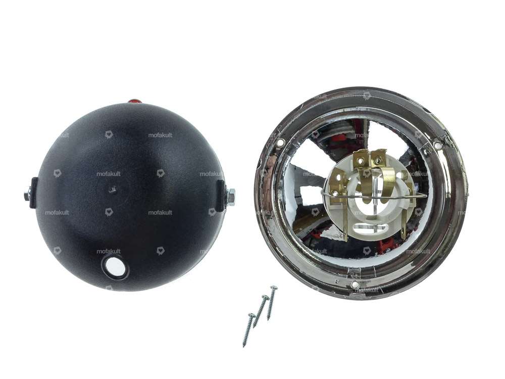 Headlights round black with grille Carousel Image 3