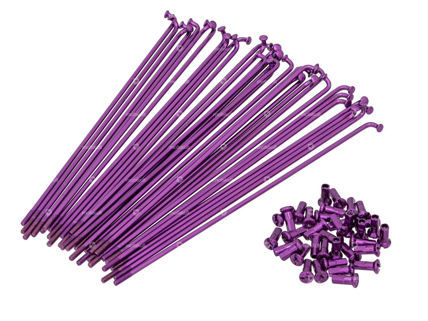 Set di raggi GPO 17" incl. nipplo (2,9 x 188 mm) viola Carousel Image 1